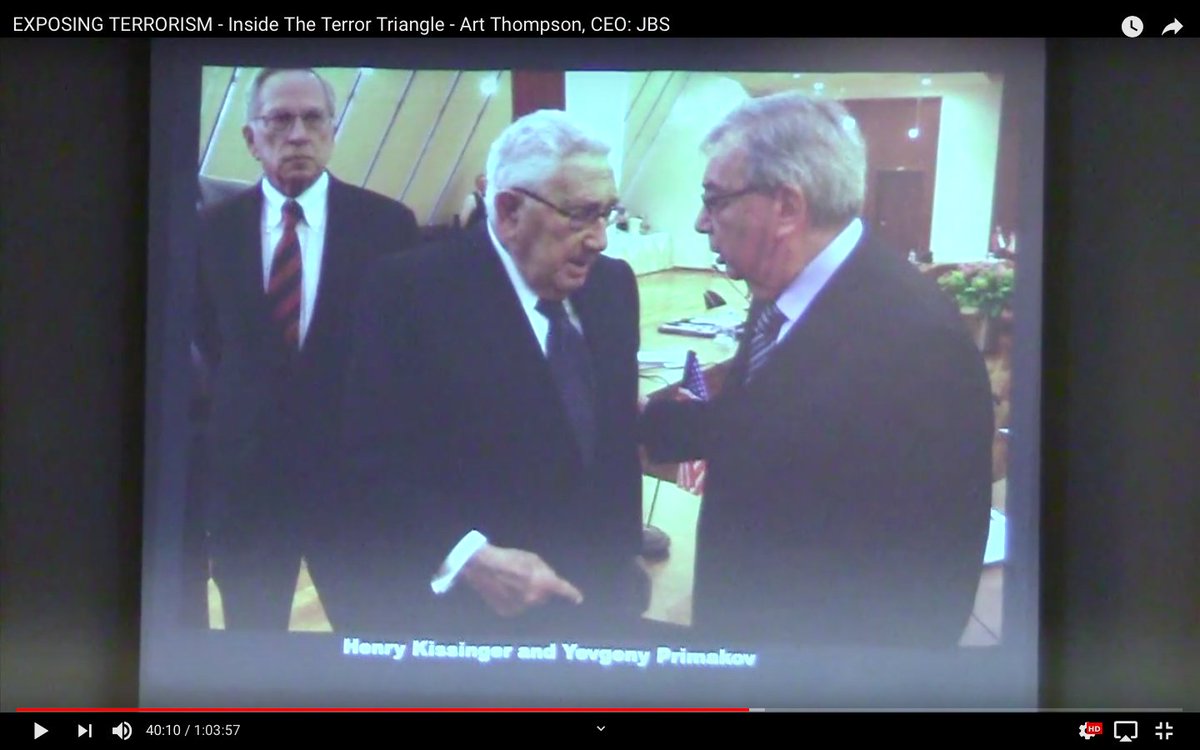 “Exposing Terrorism: Inside the Terror Triangle,”Co-Chairmen US / Russia anti-Terror Group: Henry Kissinger and Yevgeny Primakov (Former Head of the KGB, Also Formerly Ran The Terrorist Training Camps In The Muslim World)
