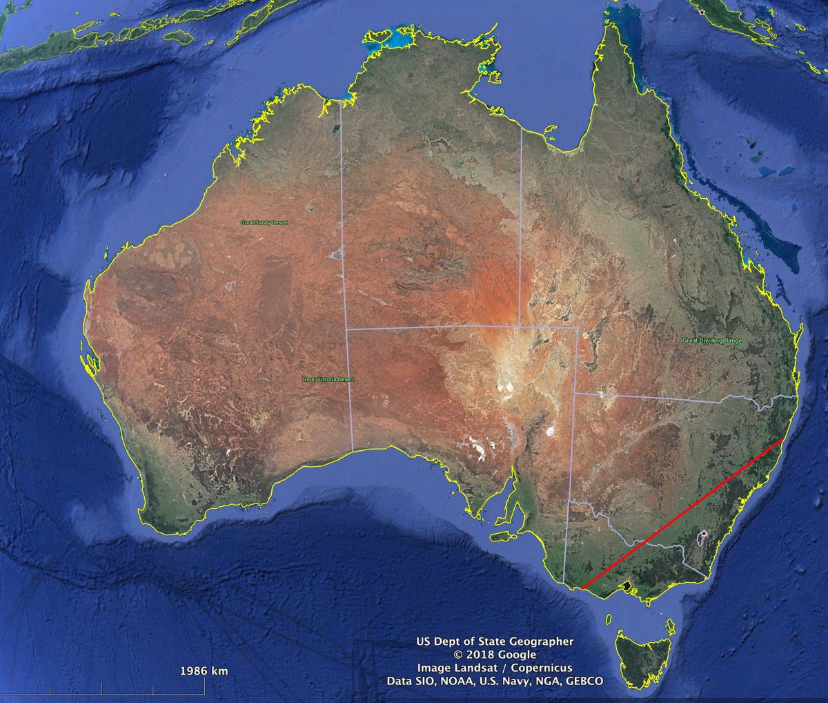 <a href="/simongerman600/">Simon Kuestenmacher</a> About half of Australians live southeast of this line 😀