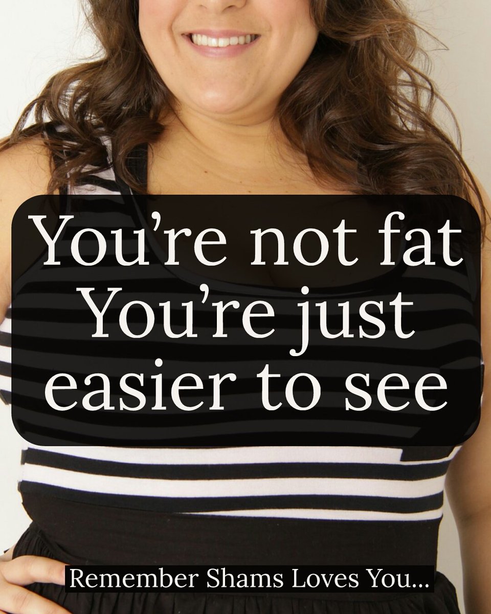 NoorLovesYou's tweet photo. You're not fat. You're just easier to see.

#love #life #happiness #fat #fatwoman #fatperson #quote #quotes #instaquotes #lovequotes #goodquotes #quoteoflife #quoteforlife #quoteoftheday #quotesaboutlife #quotestagram #lifequote #sayings #shams #shamsalfarooqi #shamslovesyou https://t.co/f5S2d75JUQ