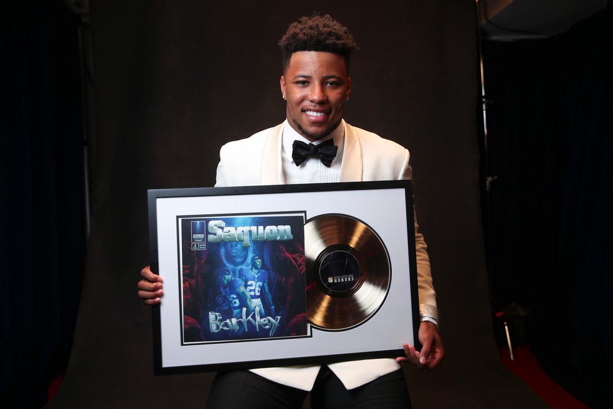 .<a href="/Giants/">New York Giants</a> RB <a href="/saquon/">Saquon Barkley</a> has been named 2018 Offensive Rookie of the Year! #NFLHonors