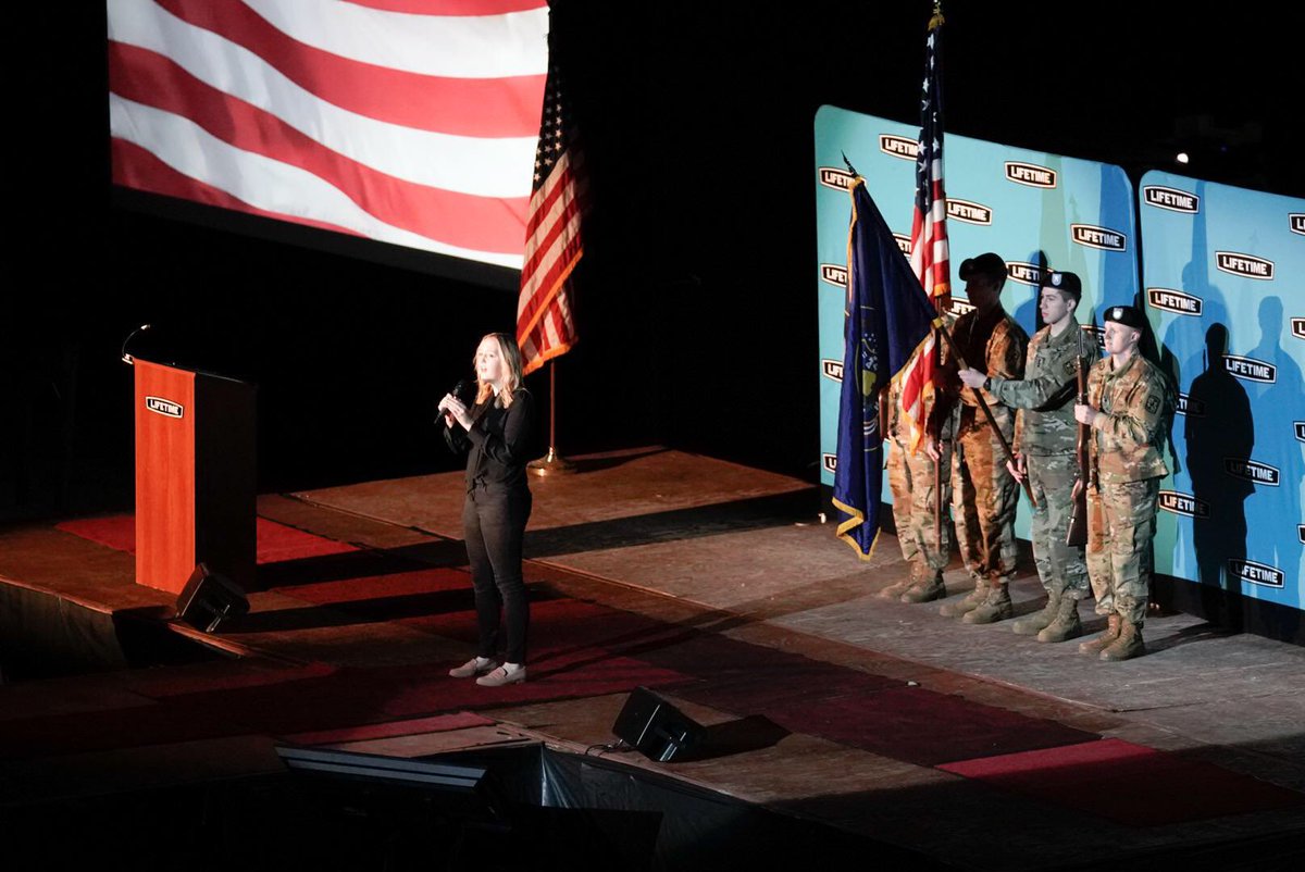 A special thank you to Lyndsey  Brophy, who started our meeting off by singing the national anthem beautifully Also to Matt Taylor, who with the Weber State University color guard presented the colors. Together we will make 2019 even better. #LifetimeProducts