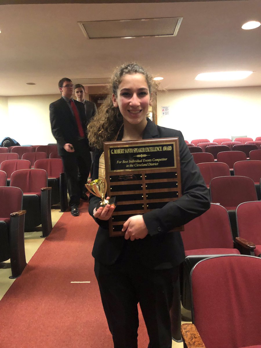 gaspeech's tweet photo. Lena and her Speaker Excellence Award. Again, we are so very proud of her!! An honor well-deserved. https://t.co/6c0E1a2idy