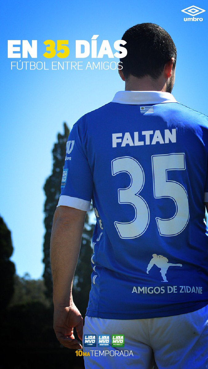 Faltan 35 días!
#VuelveLoLindo 
Empezá a ponerte en #modoMVD 
<a href="/UmbroUruguay/">Umbro Uruguay</a>