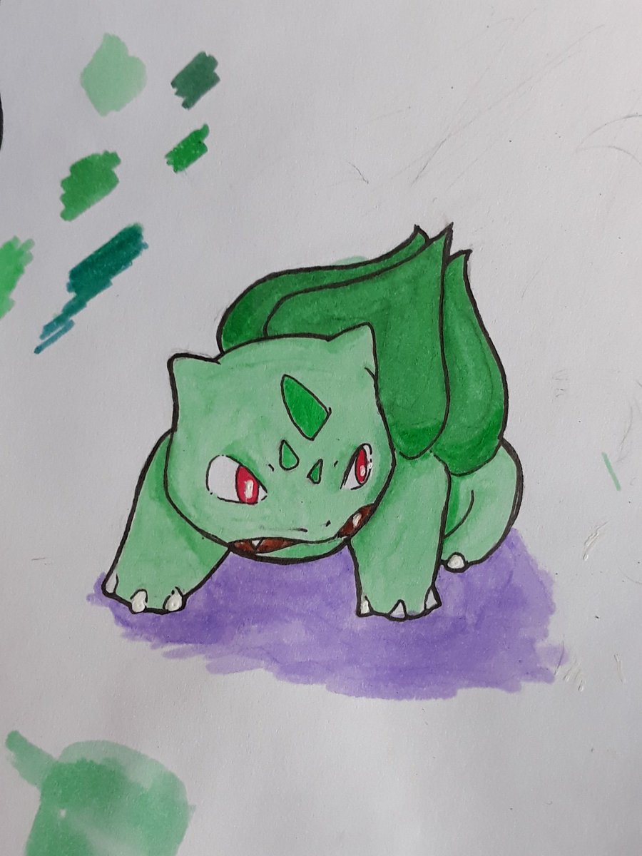 Ruudy47257722's tweet photo. Lately i've been messing with #markers , and here is a doodle of the best starter lol
#PokemonGO #PokemonLetsGo #bulbasaur #Doodle #art #arte #artist #Pokemon #sdstudio https://t.co/cAyAtPH7QR