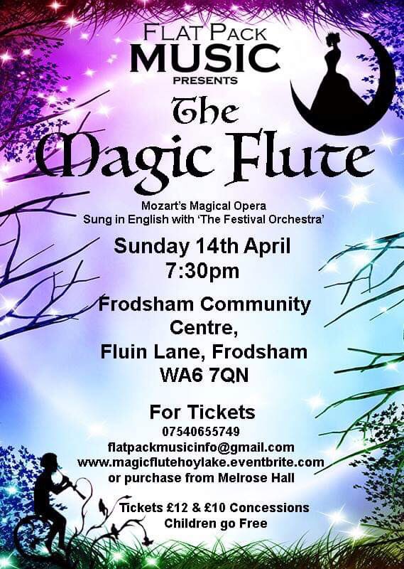 flat_pack_music's tweet photo. We are performing Mozart’s  magical opera The Magic Flute in Frodsham on Sun 14th April with the Festival Orchestra! Don’t miss pro opera in Frodsham! @frodshamchoral @frodshamtc @FrodshamLifeMag @FrodshamNews @standardchester 

#FPMMagicFlute https://t.co/CS3ej0m2Fg