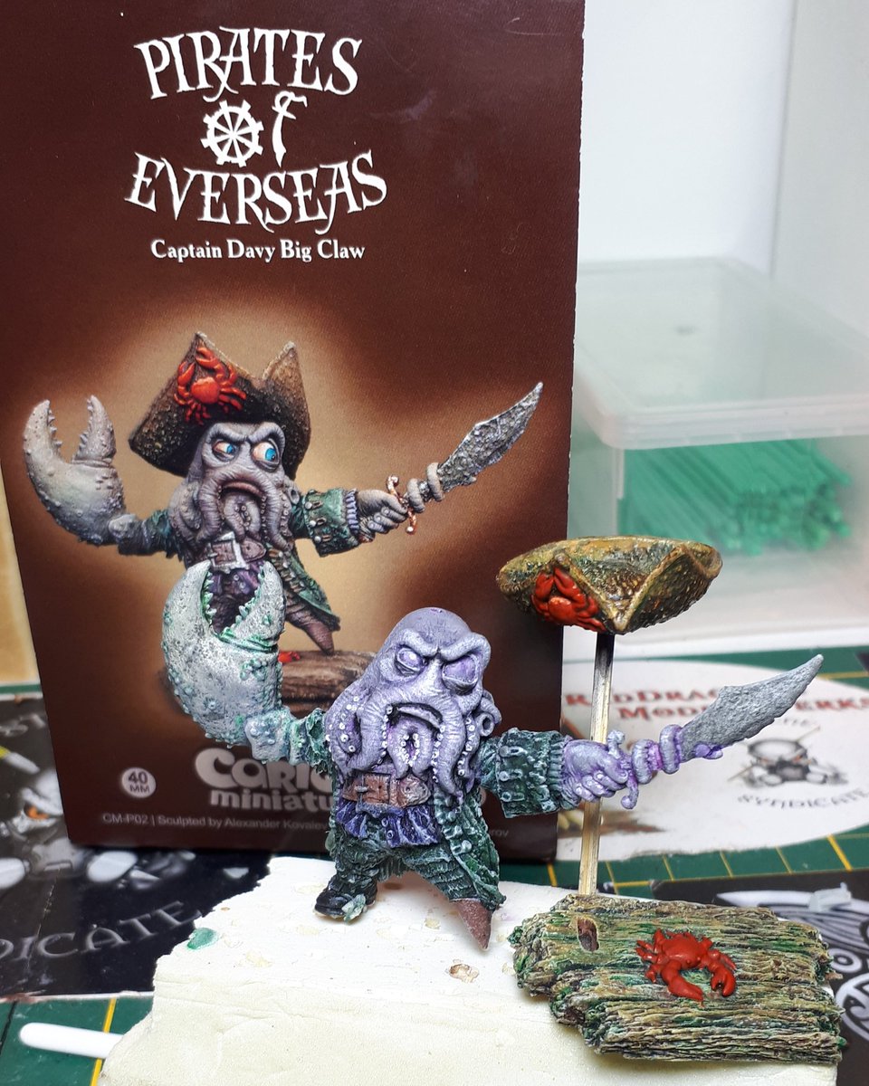 BraboPainter's tweet photo. Wip... Did some painting on Captain Davy Big Claw.. #Cartoonminiatures.com https://t.co/KQQ6I0LLXZ