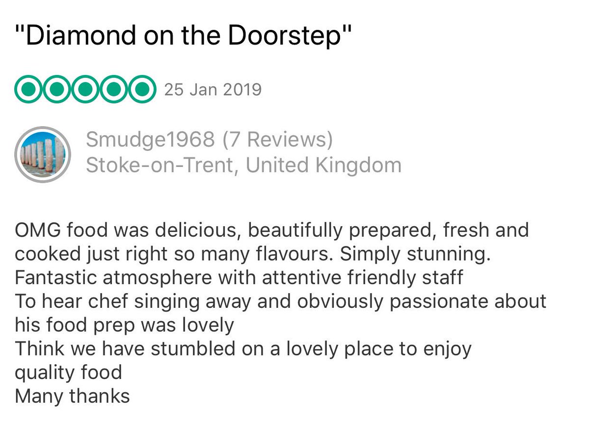 wheatsheafstone's tweet photo. Thank you for another fab review 🙌
#thewheatsheaf #stone #stonestaffs #treatyourself #village #countrypub #supportlocal #independent #smallbusiness #deliciousfood #lovingfood #delicious #tasty #homecooked #fresh #letusdothecooking #letusdothewashingup #tripadvisor #review https://t.co/f3ycGtXHWp