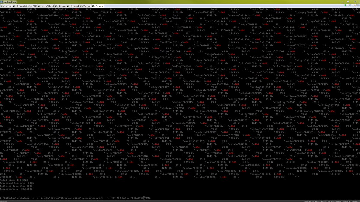 clubmasterfu's tweet image. What´s wrong with my #Wfuzz output? Seems the filters doesn´t apply and stdout is garbage (no line break; \n). Any Suggestions?