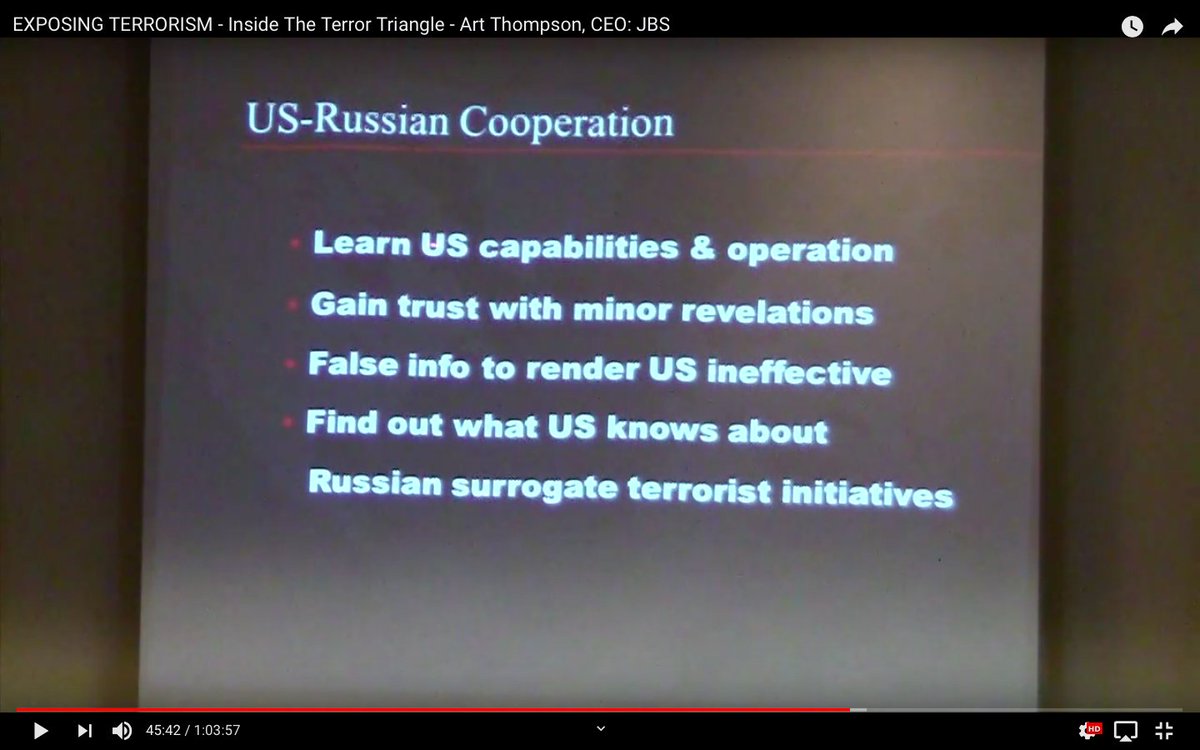 “Exposing Terrorism: Inside the Terror Triangle,”US-Russian Cooperation - False info to render US ineffective