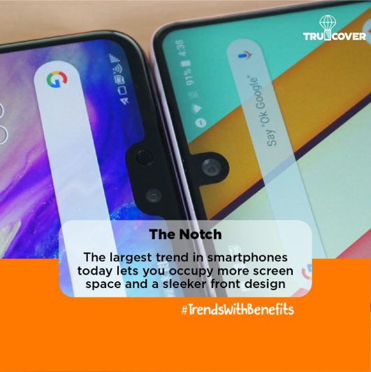 It’s highly likely that your new phone has one of these. Do you like having a notch on your phone?
#GetTruCover #MobilePeaceOfMind #TrendsWithBenefits
---
Find the right protection for your new mobile starting @ 699/-* a year! 
Visit us at trucover.me