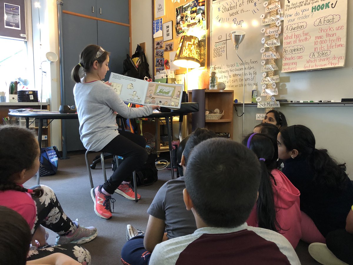ms_cho11's tweet photo. Friday was #WorldReadAloud2019 day! Ss in Div. 5 brought their favourite stories & some Ss offered to read their stories to the class. I couldn’t resist the opportunity to be a part of the audience! #sd36learn #literacy @RoyalHeightsBC @Surrey_Schools https://t.co/yaufKz9eUR