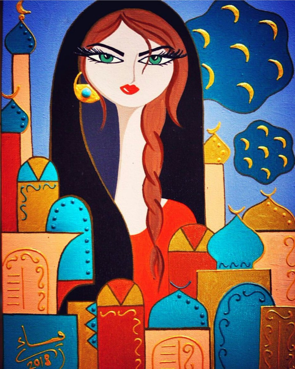 تعبر اغلب لوحاتي عن العباءة العراقية زي تراثي قديم ولايزال مستمر الى يومنا هذا يصارع الحداثة تحافظ على شكلها وتاريخها. وتتميز بلونها الاسود وهذا مايمنح المرأة الهيبة والجمال
 #فلكلور_بغدادي
#المتحف_الحضاري_المتجول #maysaa_art 
Maysaa Mohammad Al saray