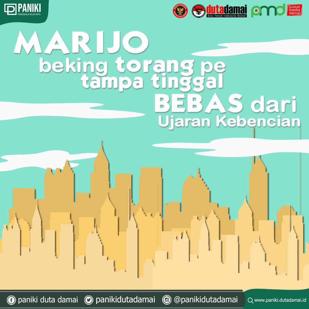 PANIKIDUTADAMAI's tweet photo. Lingkungan dimana kita berada akan mempengaruhi diri kita. Kalau kita tidak tidak mau dipengaruhi maka kita harus mempengaruhi dengan cara melawan balik.

#bebasujarankebencian #panikidutadamai #dkv #manado https://t.co/DqBKRFKfJm