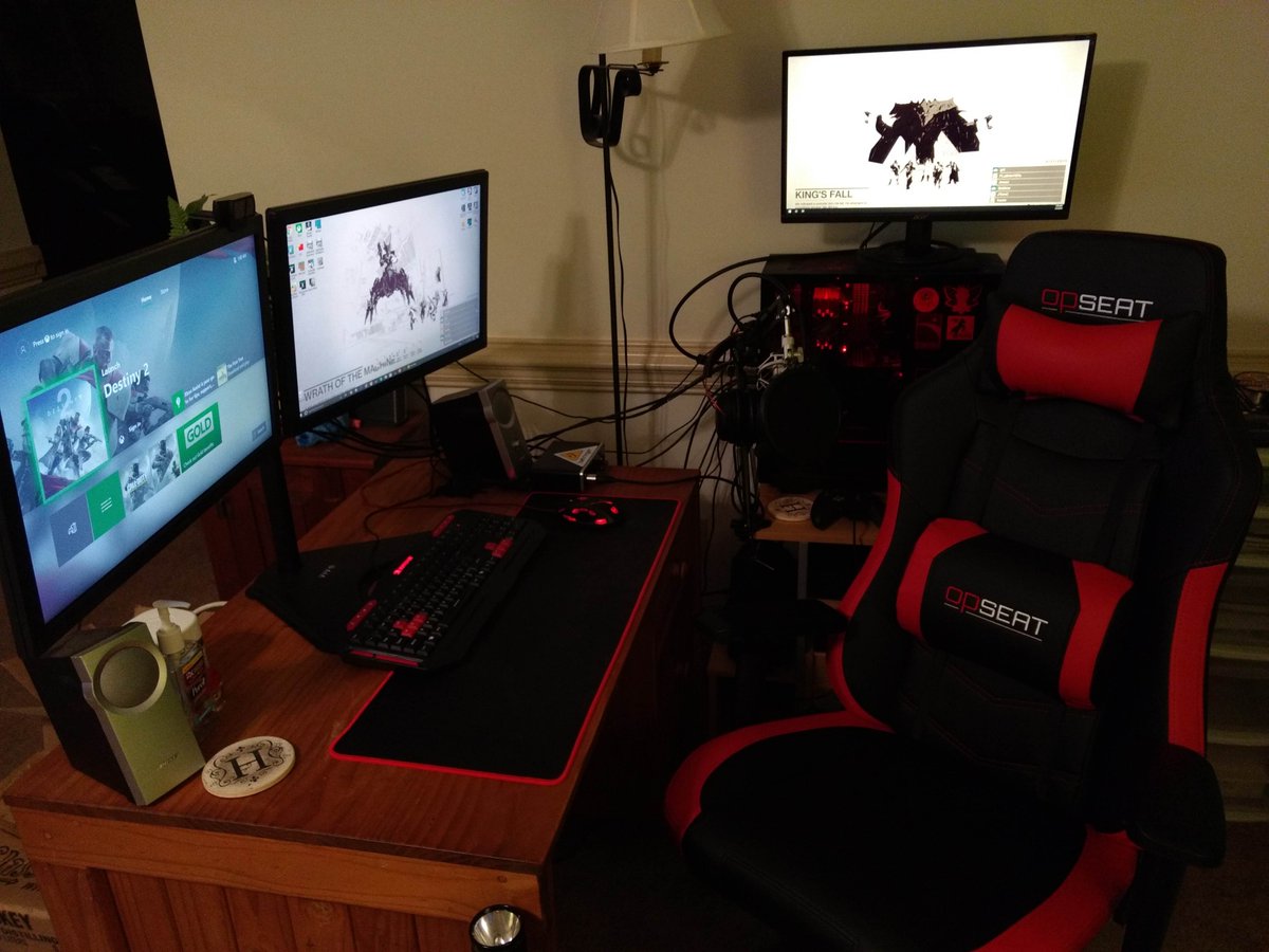XackwithaZ's tweet photo. Upgraded the battlestation with OPSeat! Comfortable, affordable, and high quality! Extremely satisfied customer right here! @opseat #GameOP #TwitchStreamer #Xackk #OPistheBest https://t.co/JgFGP5XD7a