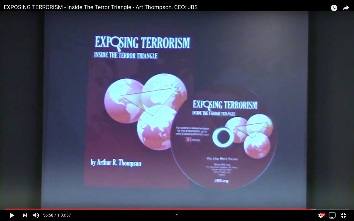 “Exposing Terrorism: Inside the Terror Triangle,”  @the_jbs This was a presentation of the DVD