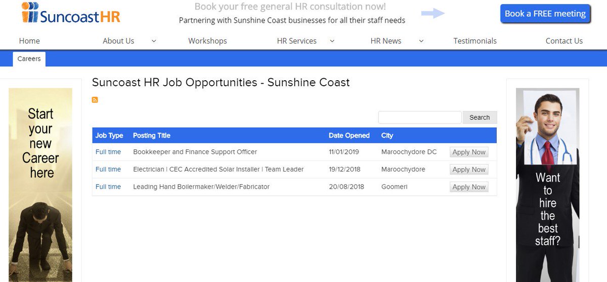 Suncoast HR Services Job Opportunities - Sunshine Coast
suncoasthr.com.au/job-board 

#jobs #career #sunshinecoast #employment #staff