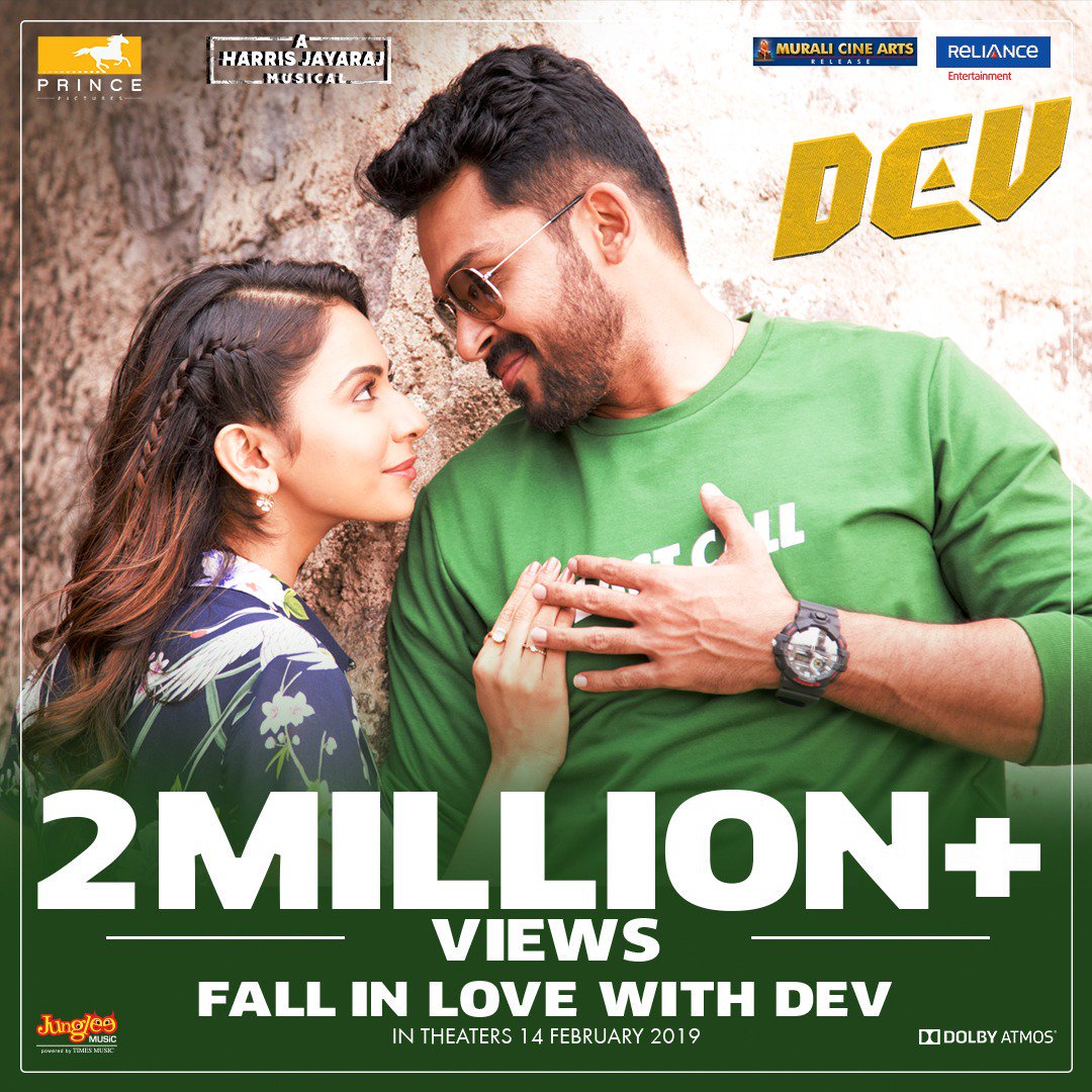 ursniresh's tweet image. #DevTrailer has hit a 2 million views on YouTube 

TAMIL ▶ youtu.be/AB2LXzNvUNo
TELUGU ▶ youtu.be/dqi6ofDtMYc

#DevFromFeb14 @Karthi_Offl @Rakulpreet @Jharrisjayaraj @RajathDir @PrincePictures_