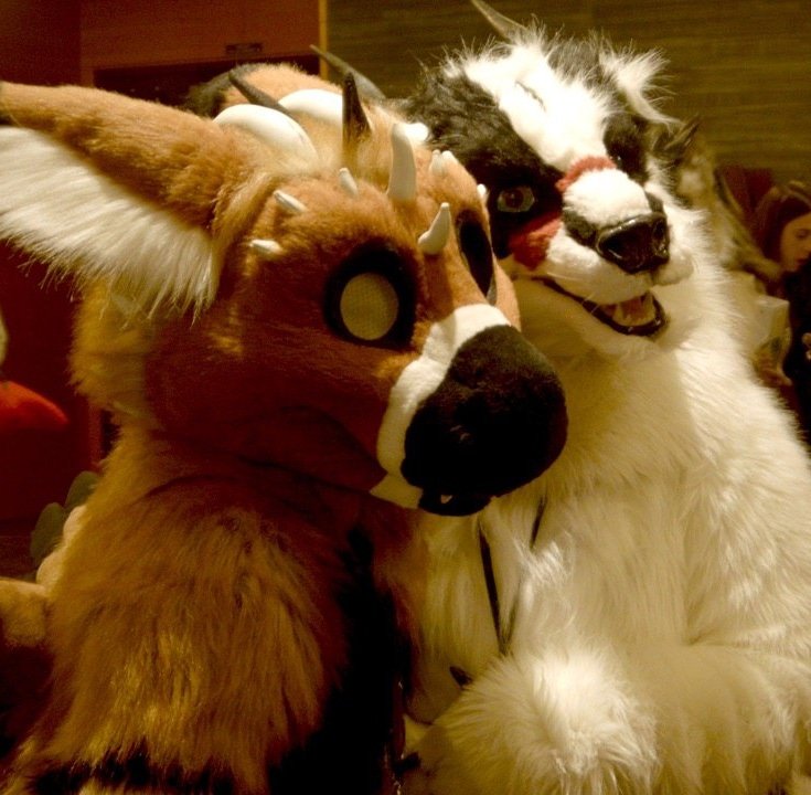 WeaselsOnEasels's tweet photo. Throwback to the day I met Telephone while filming for the Lisa Ling special on CNN. Such an amazing person AND furry.

-Ashaeda

#furryfandom #furrynation #telephone #ino #ashaeda #cnn #skypro #weaselsoneasels https://t.co/V4gq5sPNhP