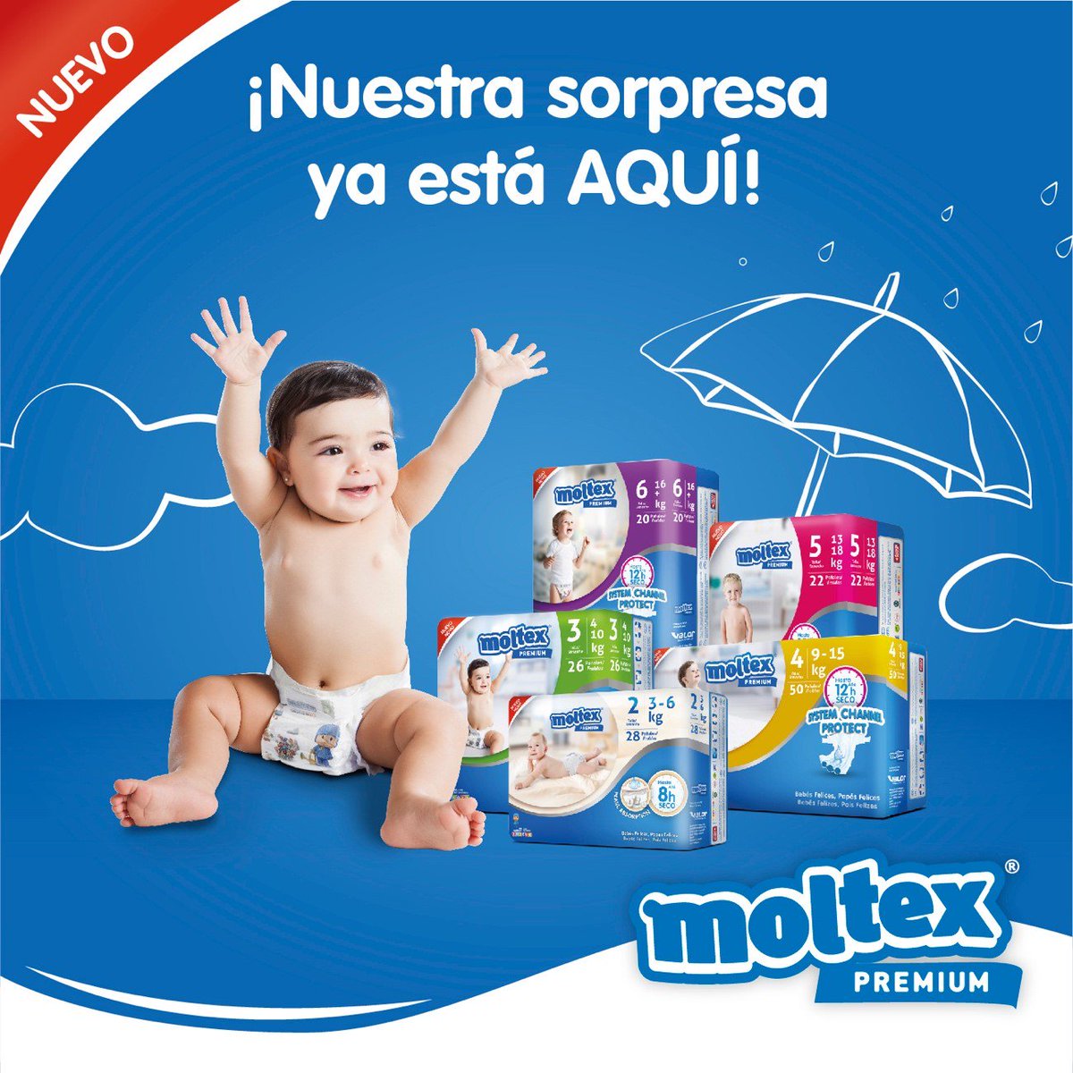 Moltex_ES's tweet photo. 🎉 ¡Nuestra sorpresa ya está AQUÍ! 🎉
Descubre los nuevos pañales de la Gama Moltex PREMIUM y disfruta de todas sus bondades con tu peque. ¿Te apuntas? ➡ https://t.co/yctLEV9mh1 https://t.co/s3sSEjxyz3