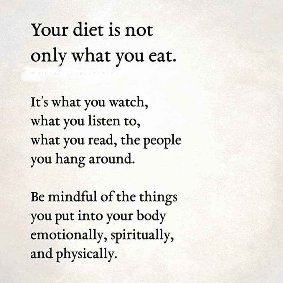 katzenstein1's tweet photo. Your diet is not only what you eat. https://t.co/2jB6sVRfpT
