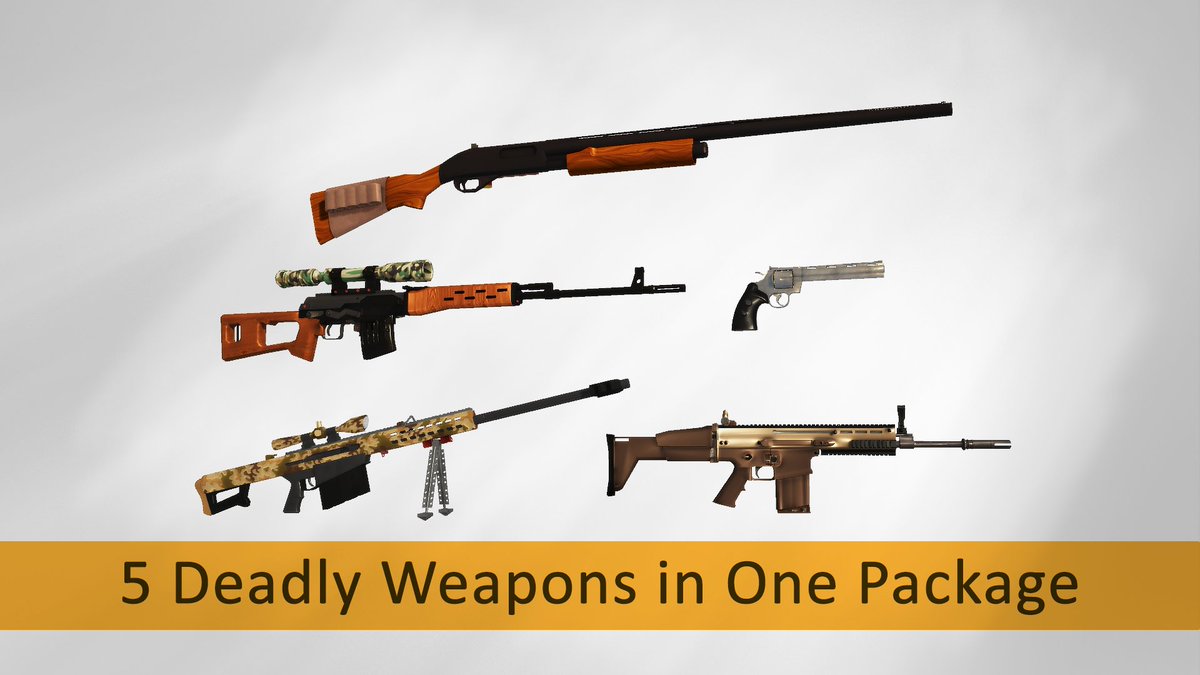 crewolves's tweet image. #deadly realistic guns with ready 2 use #prefabs
#gamedev #GameAssetsCreation #gamedevelopment #indiedev #indie #3DModeling #madewithunity #GameDesign #gameasset #gameart #GAMEREADY #unity3d #Unity #Blender3d #Gun #Crewolves #lowpoly #Download Now
👉[ u3d.as/YHz ]👈