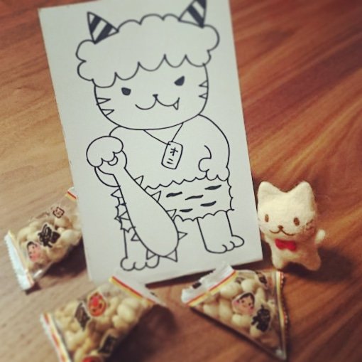 chocojiro_'s tweet photo. ことしも こわそうなオニさんが やってきました がさつな いっぱつがきで せつぶんぶん #節分 https://t.co/Y2vKUpkdEN