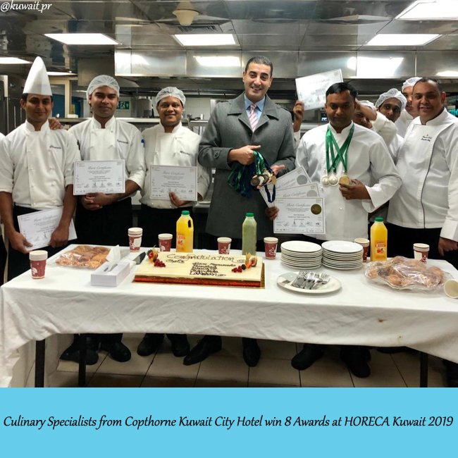 QatarPRNetwork's tweet photo. Culinary Specialists from Copthorne Kuwait City Hotel win 8 Awards at HORECA Kuwait 2019
#hotel #culinary #won #awards #contest #compititions #cooking #appetizers #desserts #talented #participants #coldcanapes #certificates #kuwaitpr
https://t.co/AlzLm0sx0Z https://t.co/zQPBBWKOji