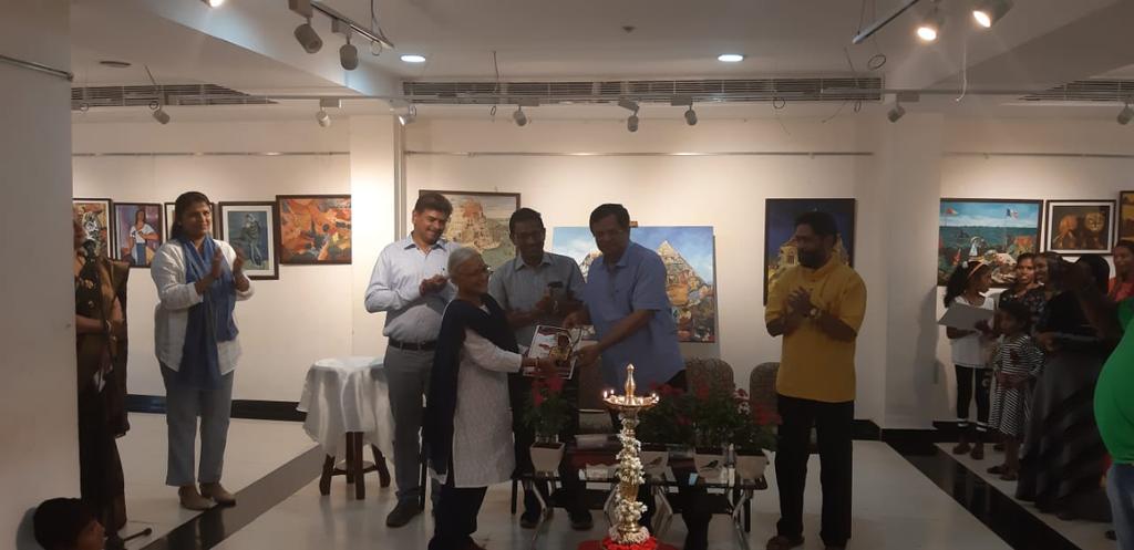 NSawaikar's tweet photo. Inaugurated Art Exhibition by #Studio07 at Vasco today. Students are from age group of 5 to 65. #talent #motivation @narendramodi @manoharparrikar @BJP4Goa https://t.co/IgHbiU0exy