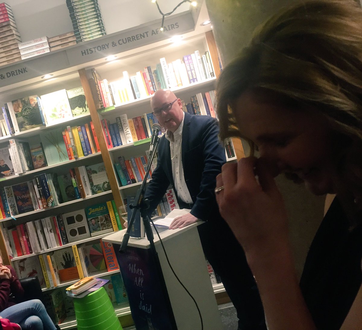 Emmaleene1's tweet photo. Congrats to @AnneGriffin_  on the success of #WhenAllIsSaid No 1. Had a ball at the launch in a packed @gutterbookshop, great intro by @john_boyne. A great night had by all! @HachetteIre @ElaineEgan_ https://t.co/dwvmtOV3wE