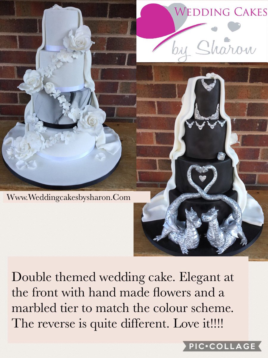Double themed wedding cake. A definite new favourite of mine.