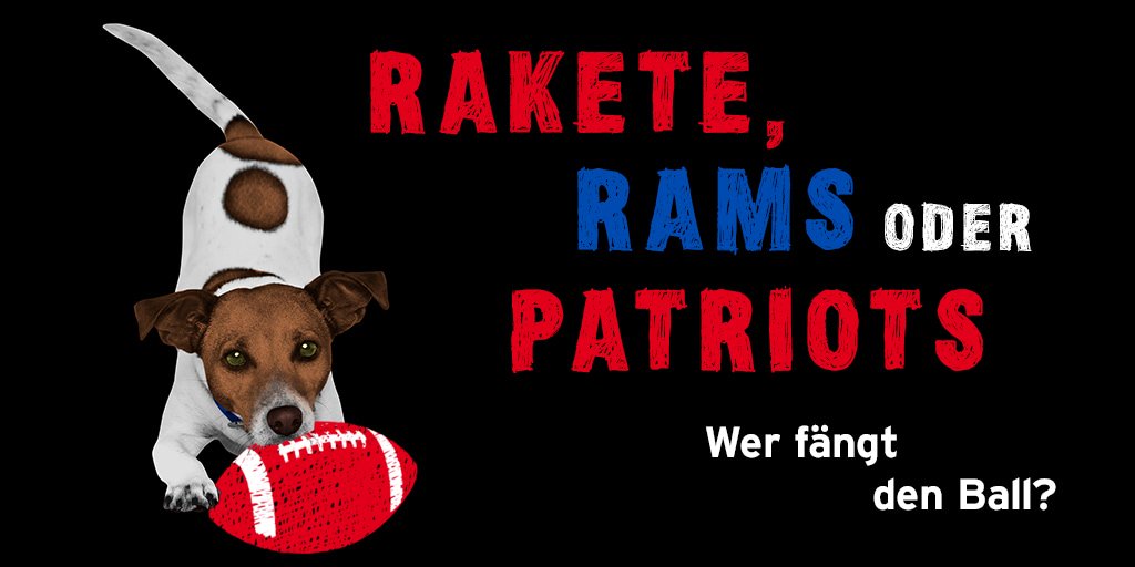 Rakete würde den Ball 🏈 ja lieber selber fangen - aber wer holt heute Nacht 📺 den Superbowl? Die New England Patriots oder die Los Angeles Rams? Ost- oder Westküste?