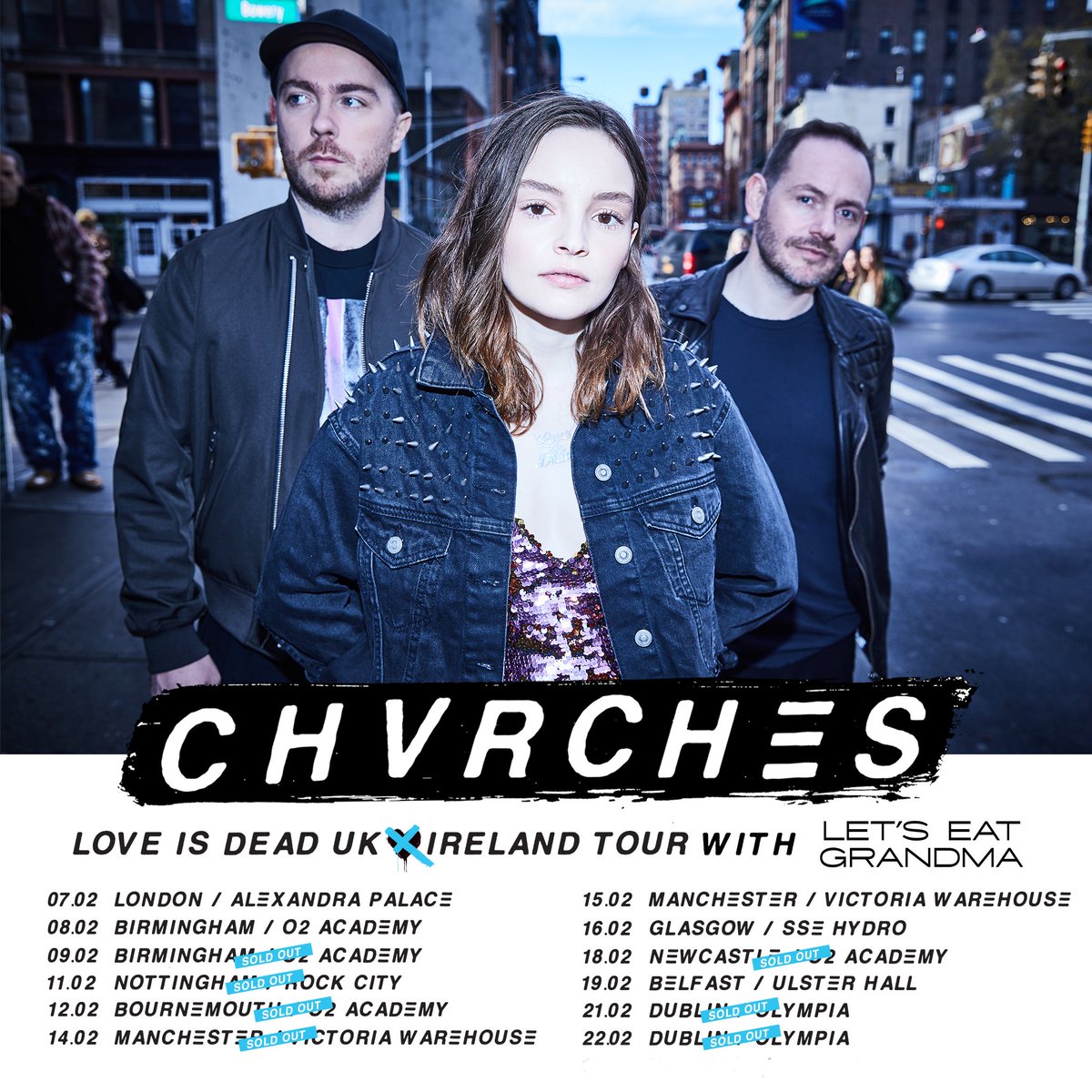 CHVRCHES's tweet image. Just 5 days to go...can't wait to see you UK / Ireland. Last remaining tix here if you haven't got yours yet: chvrch.es/#shows 🖤