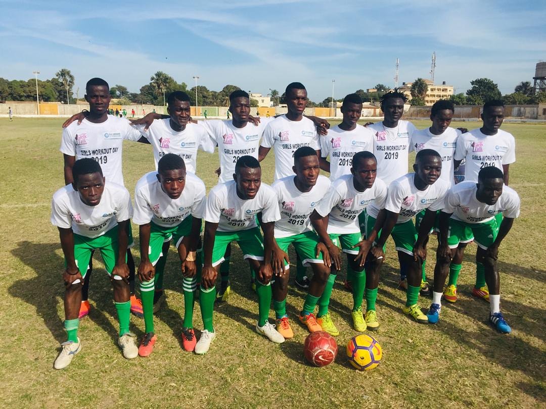 GirlsTalkOrg's tweet photo. Manjai Under 15 Football team endorsed our Girls Workout Day by rocking our T-shirts yesterday at Manjai Field on their finals against Mazda and won the match. Men/Boys are important assets to achieving our aims of creating an environment safe and conducive for girls
#GWD19 https://t.co/HfBEvSBRqD