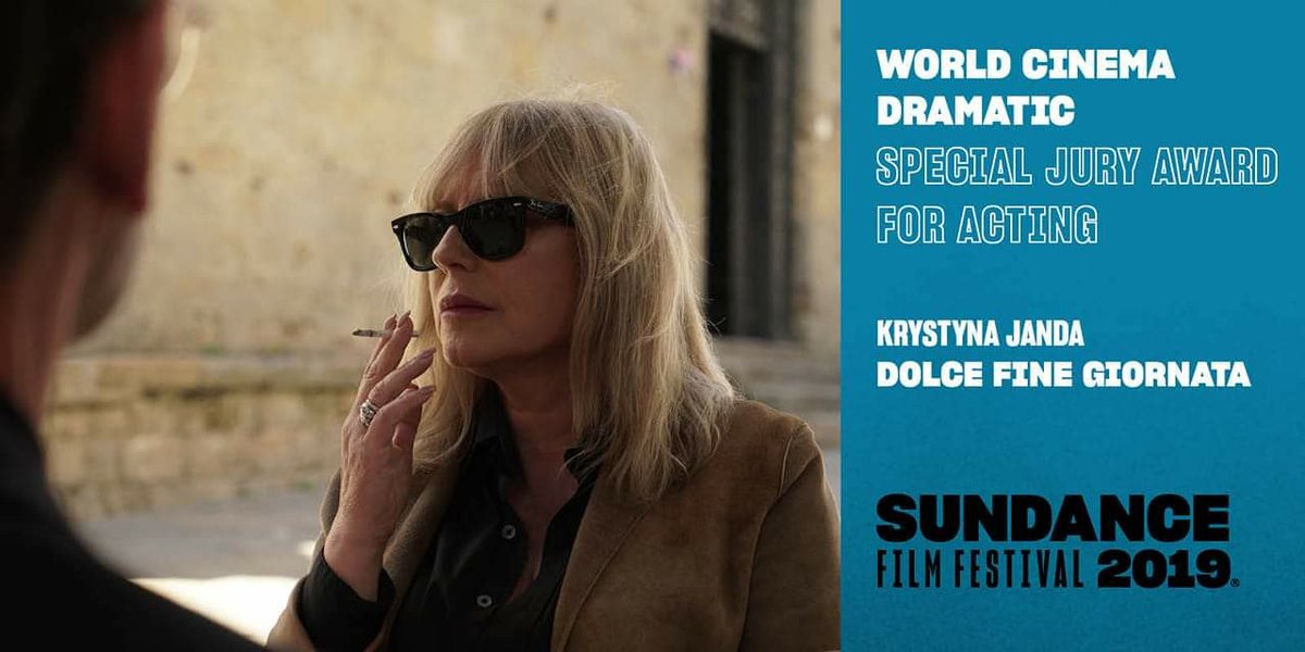 Krystyna Janda z nagrodą aktorską! 💜 czekanko na nowy film Borcucha jeszcze mocniejsze.

#Sundance2019