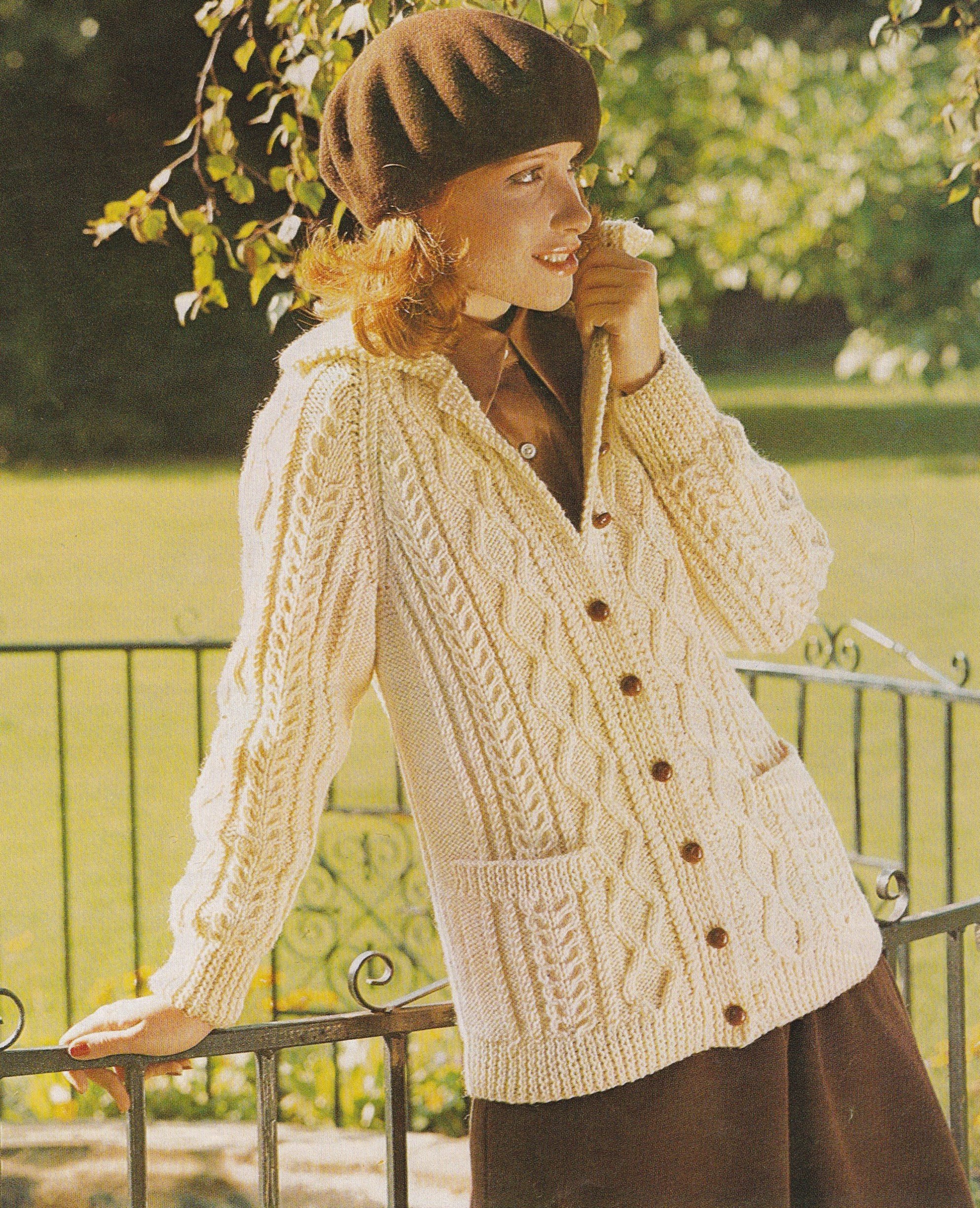 Crochet aran cardigan pattern clearance