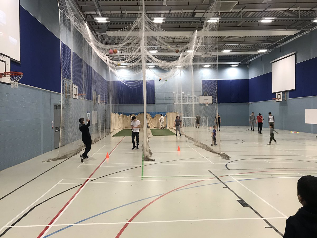 Farnworthcc's tweet photo. That time again!! Fcc junior training at @EssaSportCentre some great fielding/catching drills from @KeithSchoey #workingthemhard https://t.co/gLMbI5sQCO