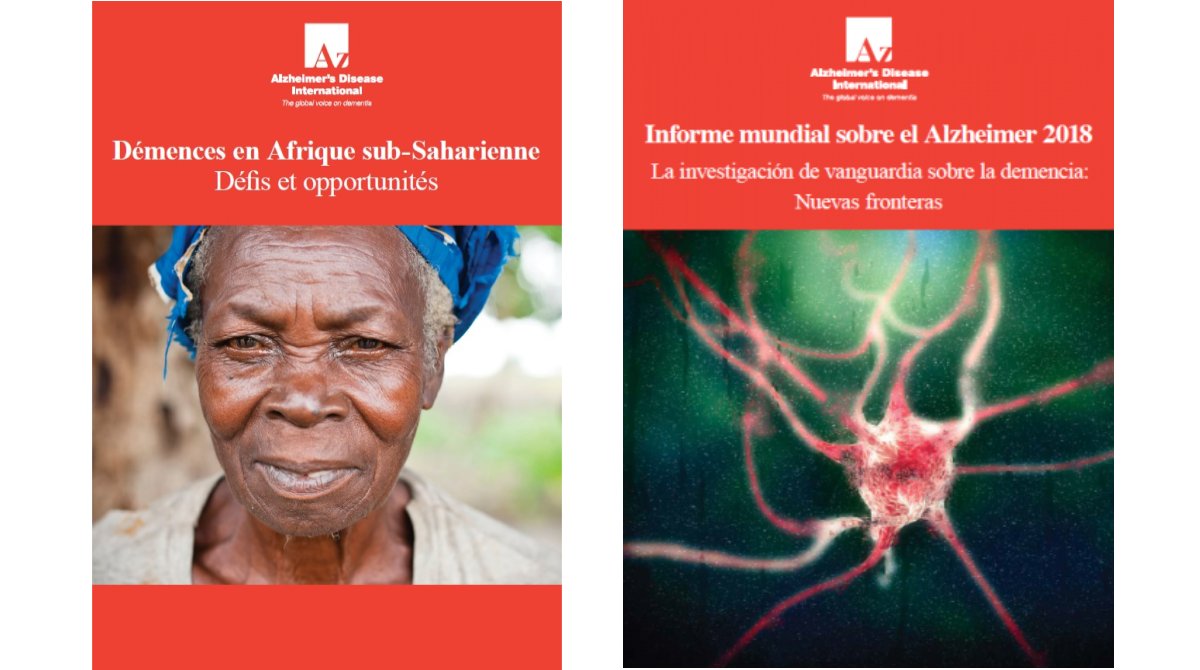 We're pleased to announce two important translations of ADI publications! Our #WorldAlzReport 2018 is now available to download in Spanish: ow.ly/wROB50ktMrO. And a French summary of our 2017 report #Dementia in sub-Saharan Africa is available here: ow.ly/5uUf50ktMu0