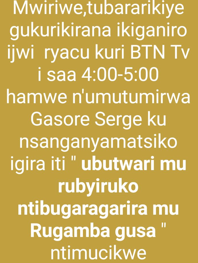 claireshimwe201's tweet photo. @rpfinkotanyi @SergeGasore @GSF_RC @Esperancegasor2 @IntwarizuRwanda @ijwiryacu_com @MINISPOC https://t.co/zkfiUCwCPX