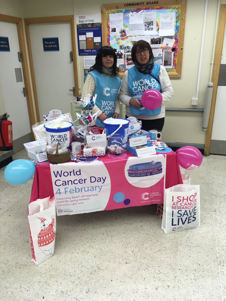 Thanks to Tesco and the generous shoppers in Brownhills supporting Workd Cancer Day 4th Feb!