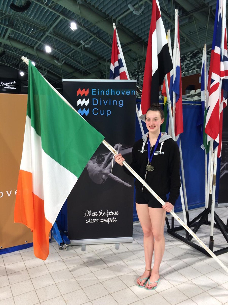 swimireland's tweet photo. A fantastic 🥇 medal for Ciara McGing @CiaraMcGing in group A Girls Platform and a lifetime PB of 358 at #EindhovenDivingCup 🇮🇪☘️ #CantSeeCantBe https://t.co/MIr7ysLGPr