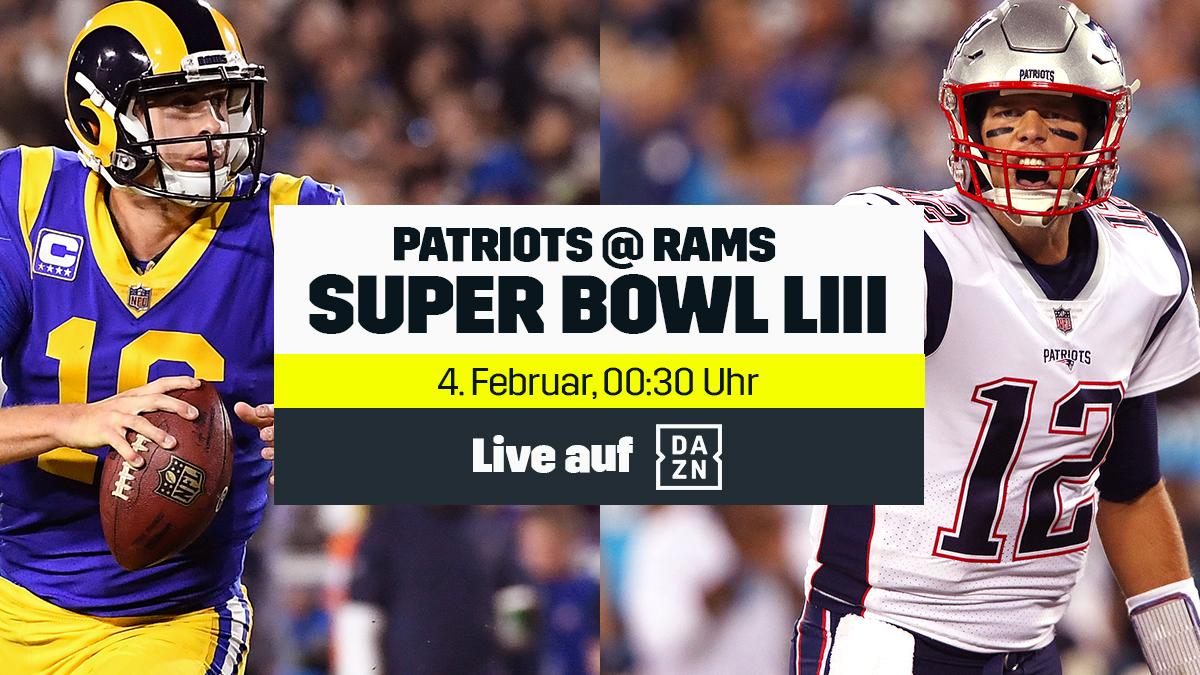 PlayStationDE's tweet image. Nur noch wenige Stunden bis die @Patriots und die @RamsNFL beim @SuperBowl 2019 um die höchste Auszeichnung kämpfen!

Macht eure #PS4 mit der @DAZN_DE App zum besten Platz, um das US-Sportereignis zu erleben - wahlweise mit deutschen oder englischen Kommentatoren! #PSStreaming