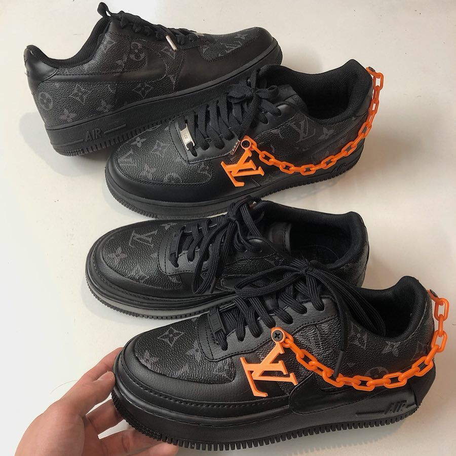 black and orange louis vuitton shoes