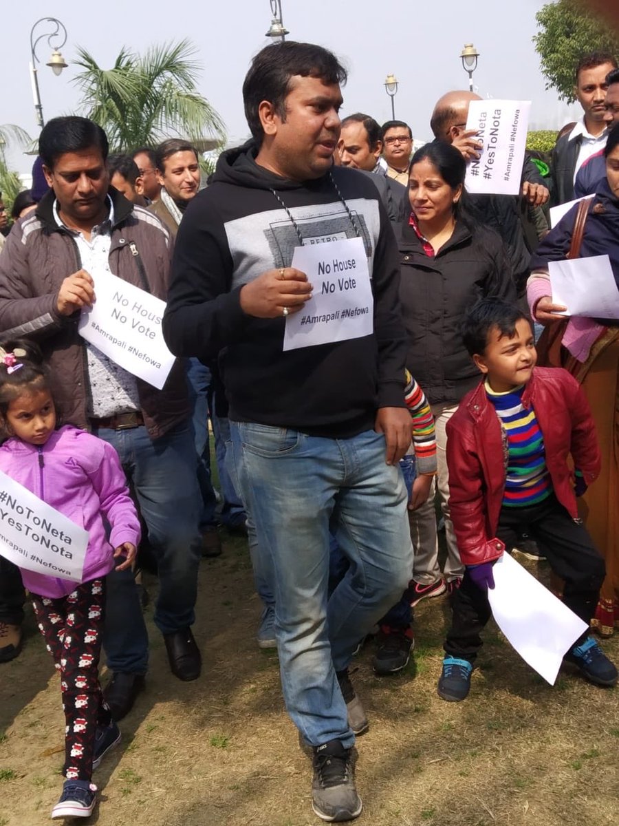 nefowaoffice's tweet photo. #NoToNeta #YesToNota people have lost the sense of what weekend means. Weekend for flat buyers is a protest day https://t.co/K81fx4LBov