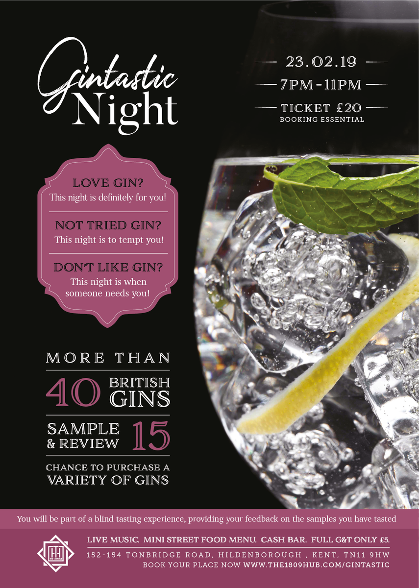 THE 1809 HUB EVENTS (@the1809hubevent) on Twitter photo The countdown is on... A simply gintastic night coming to <a href="/the1809hub/">The 1809 Hub</a>, with more than 40 gins available it is every gin lovers dream. To book tickets visit the1809hub.com/events The countdown is on... A simply gintastic night coming to <a href="/the1809hub/">The 1809 Hub</a>, with more than 40 gins available it is every gin lovers dream. To book tickets visit the1809hub.com/events