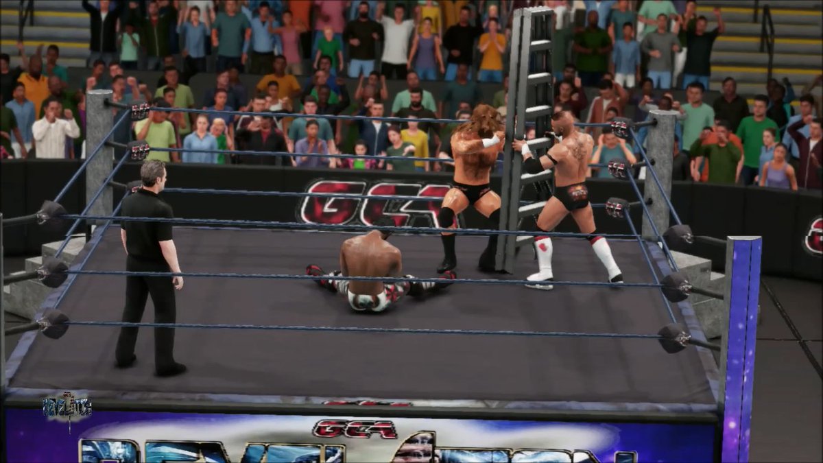 GCAWRESTLING2K's tweet photo. At #GCARevelation; @TNTWrestle, @KDOGWRESTLING &amp; champion #GranMachismo kicked off the main card with a great bout! The 3 rivals took the fight to each other! However, #EvanTNT managed to pull a major upset victory &amp; became the new GCA Commonwealth Champion! 👊 #GCAWrestleVerse https://t.co/7iuH0hYqo6