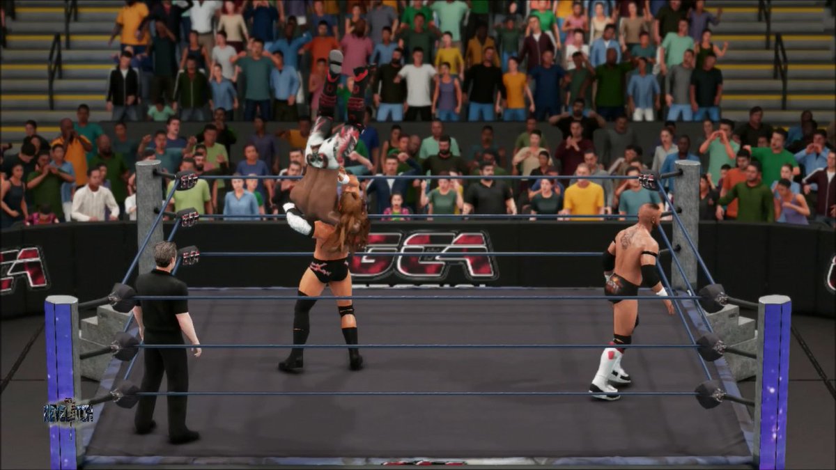 GCAWRESTLING2K's tweet photo. At #GCARevelation; @TNTWrestle, @KDOGWRESTLING &amp; champion #GranMachismo kicked off the main card with a great bout! The 3 rivals took the fight to each other! However, #EvanTNT managed to pull a major upset victory &amp; became the new GCA Commonwealth Champion! 👊 #GCAWrestleVerse https://t.co/7iuH0hYqo6