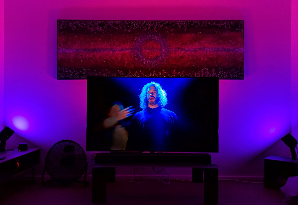 ImageMatrixTech's tweet photo. New shooting setup for @samsungau #q9f 
Heaps of TV advice coming your way soon. 
p.s. name the show for bonus points 
#techlife
#tv 
#televisions
#samsunglife https://t.co/qriBX2Kmg9