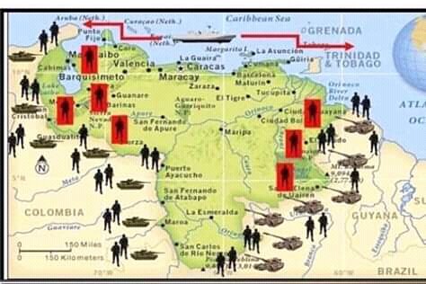 Se Completó el Cerco, Tropas🇺🇸en Aruba, Curazao, Colombia, Brasil y Guyana, Listas para entrar a 🇻🇪 con la Ayuda Humanitaria, Esperando la Autorización de Halcón 1🇺🇸. Se Presume la 'Operación Libertad Venezuela ' 🙏😎⏱⏱⏱
#MovimientoLibertario