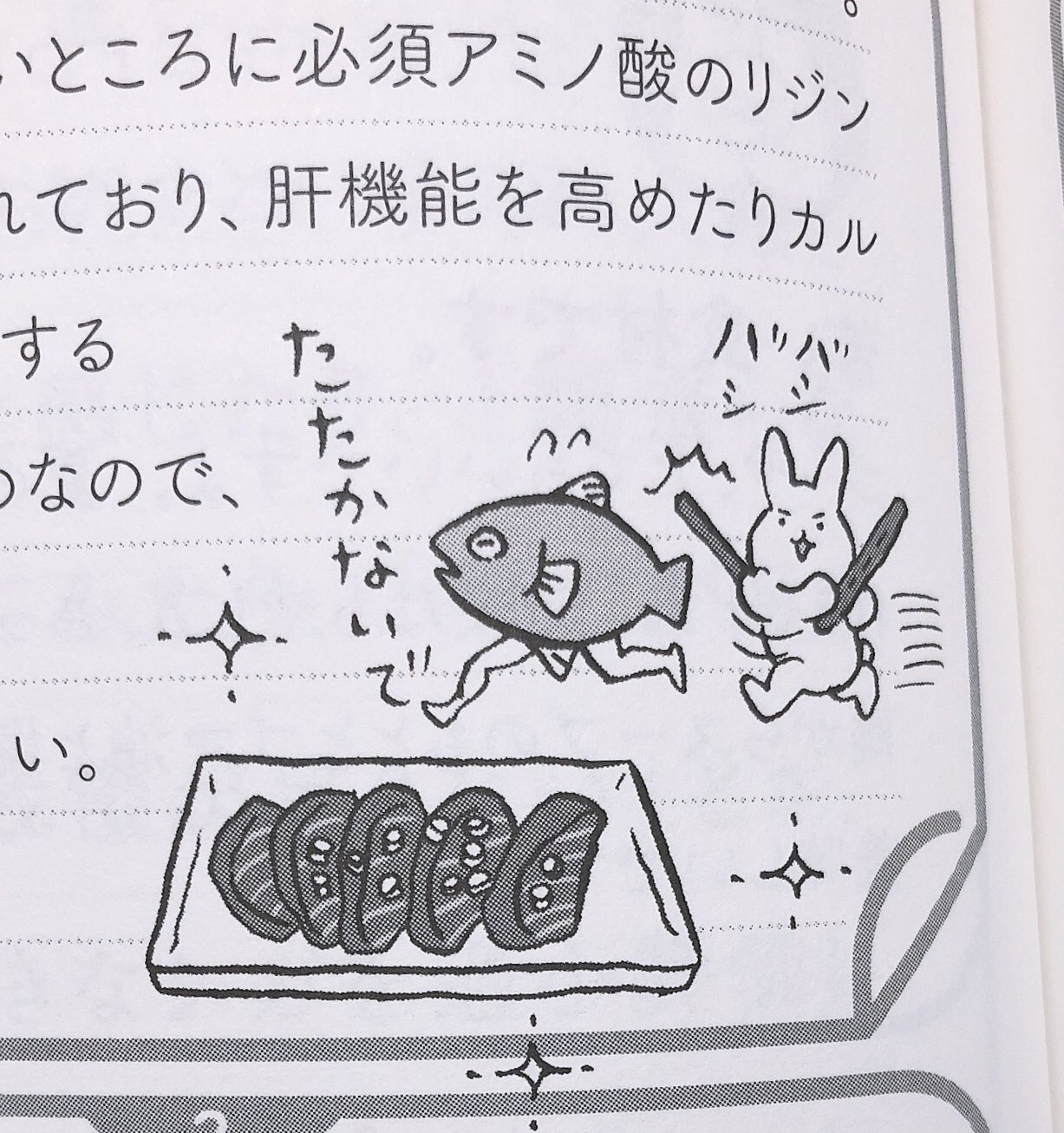 伊藤ハムスター つぶやき養生 個人的お気に入りイラストです 鰹のタタキと 全然できてないスクワット