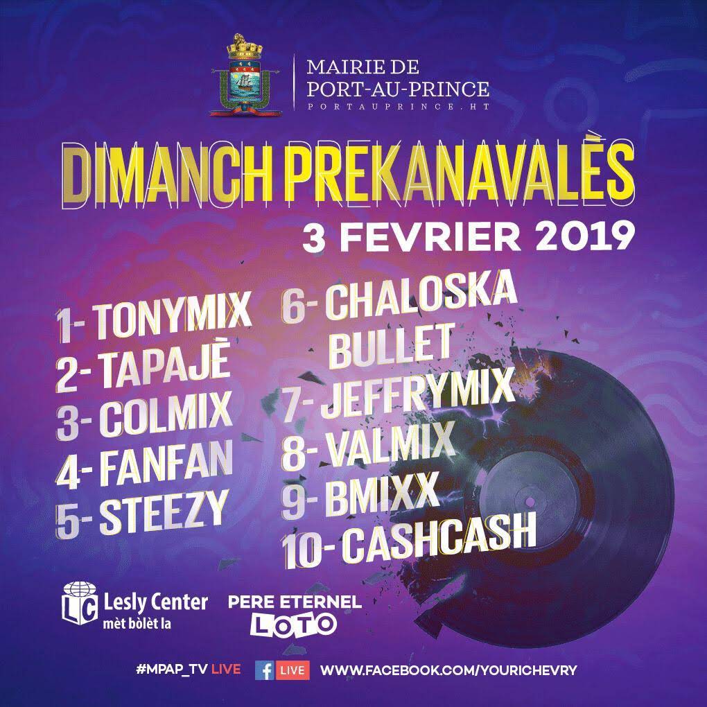 EasyPromoMusic's tweet photo. Lis Ofisyèl Pakou Dj Yo Pou 3 Fevriye A | #PreKanaval | #Channmas | RESPEKTE LAVI | @EPM https://t.co/8tDdetkgXJ